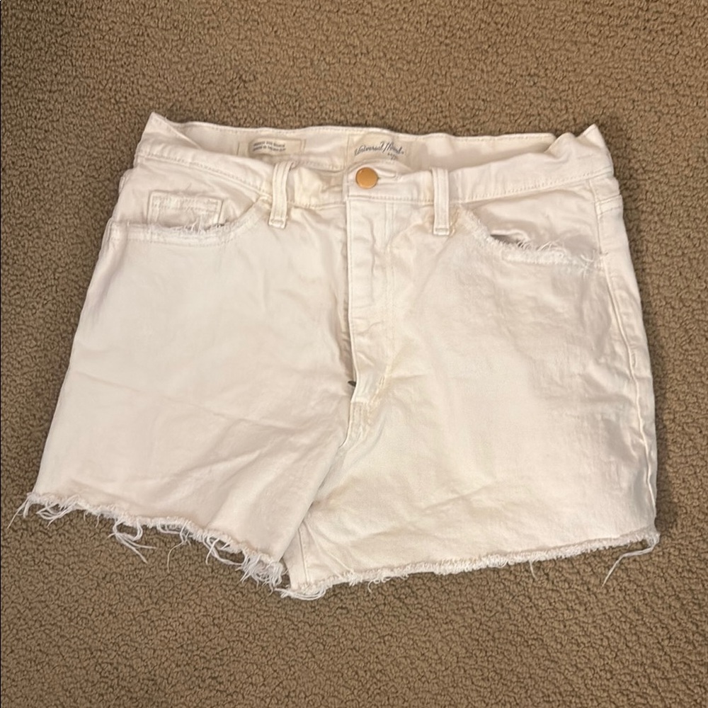 Women's White Denim Shorts